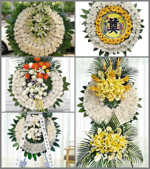 广东江门市蓬江区白沙街道花圈速递